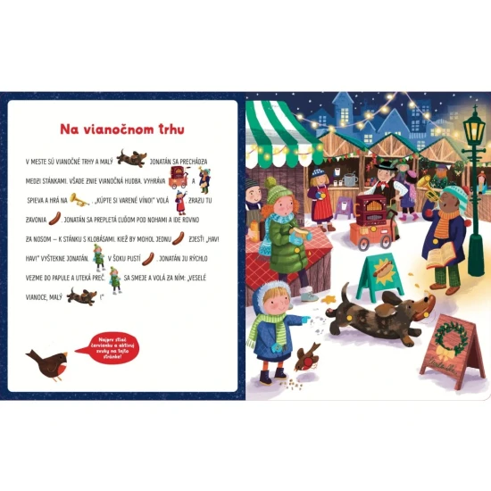 Interaktívna vianočná kniha pre deti so zvukmi, obrázkami a veľkými písmenami