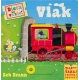 Vychutnaj si jazdu vlakom. Leporelo s pohyblivými obrázkami na tlačenie, ťahanie a posúvanie.