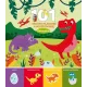 Objavuj dinosaury. Čaká ťa vyše 101 obrázkov - niektoré na hľadanie, iné na dolepenie.