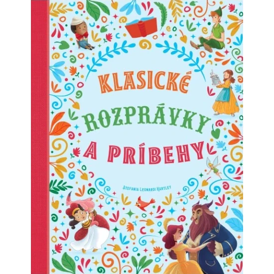 Ilustrovaná kniha Klasické rozprávky a príbehy s postavami ako Peter Pan, Snehulienka a Pinocchio
