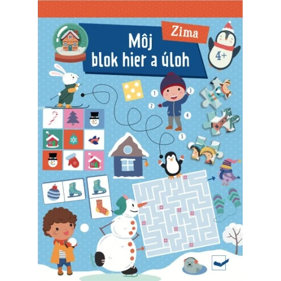 Zimný pracovný zošit pre deti s aktivitami, spájačkami, bludiskami a zimnými zvieratami