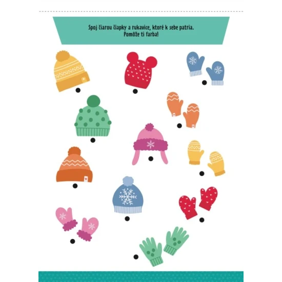 Zimný pracovný zošit pre deti s aktivitami, spájačkami, bludiskami a zimnými zvieratami