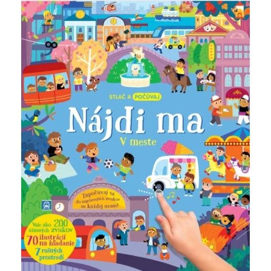 Interaktívna zvuková kniha pre deti s viac ako 200 zvukmi a ilustráciami z mesta