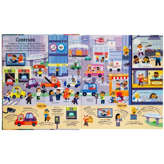 Interaktívna zvuková kniha pre deti s viac ako 200 zvukmi a ilustráciami z mesta