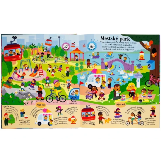 Interaktívna zvuková kniha pre deti s viac ako 200 zvukmi a ilustráciami z mesta