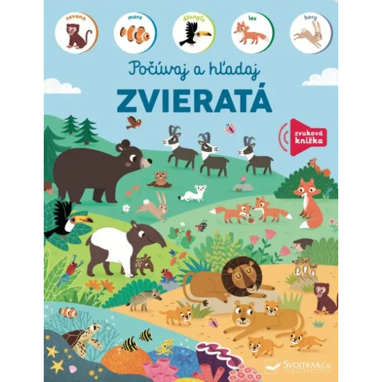 Hľadaj a spoznávaj s touto zvukovou knihou zvieratá z celého sveta!