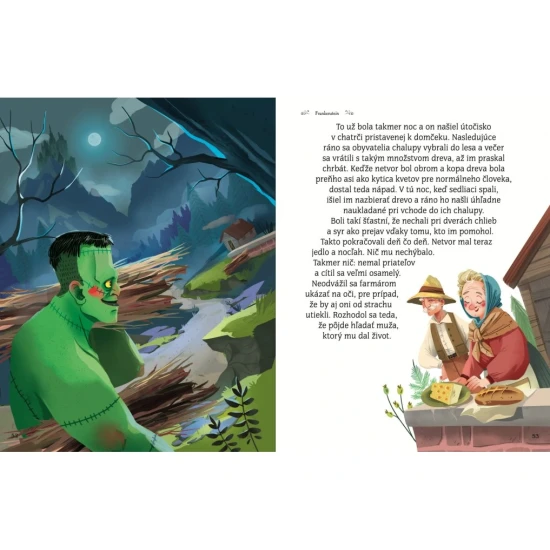 Ilustrovaná detská kniha Strašidelné a tajomné príbehy s upírmi, múmiami, vlkolakmi a duchmi