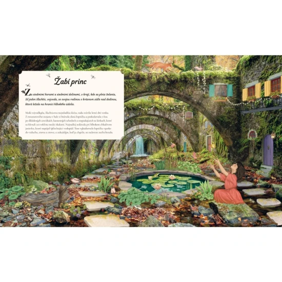 Zbierka klasických rozprávok s fotografiami prírody a ilustráciami postáv z príbehov bratov Grimmovcov a Andersena