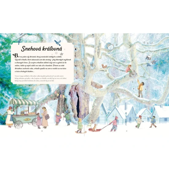 Zbierka klasických rozprávok s fotografiami prírody a ilustráciami postáv z príbehov bratov Grimmovcov a Andersena