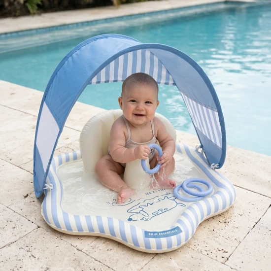 Vodná podložka so strieškou pre najmenších Surfer 76 cm