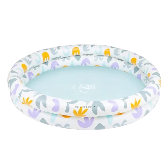 Detský nafukovací bazén Abstrakt v bielej farbe s abstraktnými farebnými motívmi od Swim Essentials je svojou veľkosťou určený približne pre deti od 1 roku.