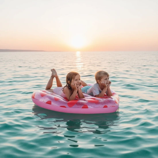 Obrovské nafukovacie srdce od Swim Essentials so srdiečkovým vzorom sa bude krásne vynímať na každej vodnej hladine. Je určené deťom približne od 6 rokov, ale maximálna nosnosť je 80 kg, takže ho pokojne využijú aj tínedžeri na zábavu či dospeláci na leňo