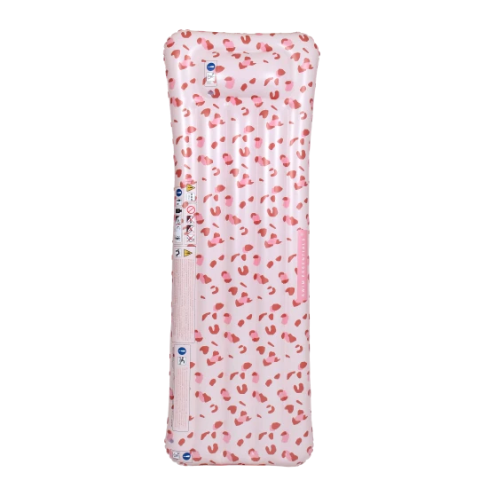 Klasická nafukovačka od Swim Essentials s luxusným leopardím motívom v staroružových farbách sa bude krásne vynímať v bazéne aj na mori.