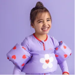 Plávacia vesta s rukávnikmi Srdiečka 2–6 rokov