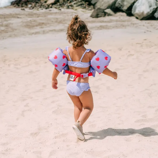 Detské plavky Dievčenské bikiny s UPF 50+ Lila Leopard Swim Essentials