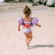 Detské plavky Dievčenské bikiny s UPF 50+ Lila Leopard Swim Essentials