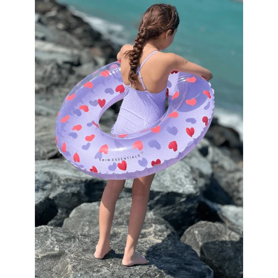 Nafukovacie koleso Swim Essentials Hearts – veľké srdiečkové koleso 90 cm pre deti aj dospelých