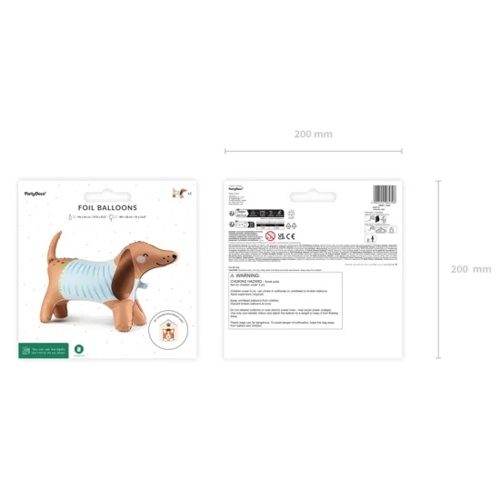 Fóliový balón Jazvečík ako dekorácia na detskej párty