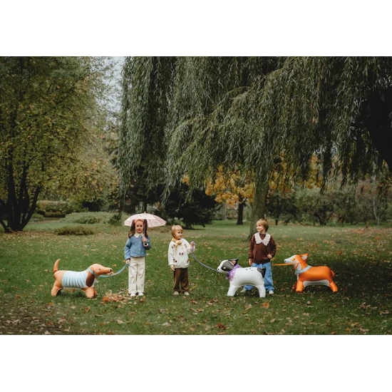 Fóliový balón Buldoček ako dekorácia na detskej párty