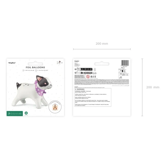 Fóliový balón Buldoček ako dekorácia na detskej párty