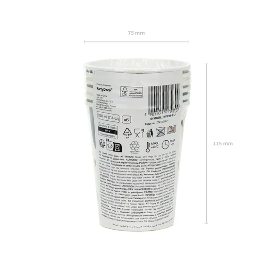 Papierové poháre so psíkom na detskú párty