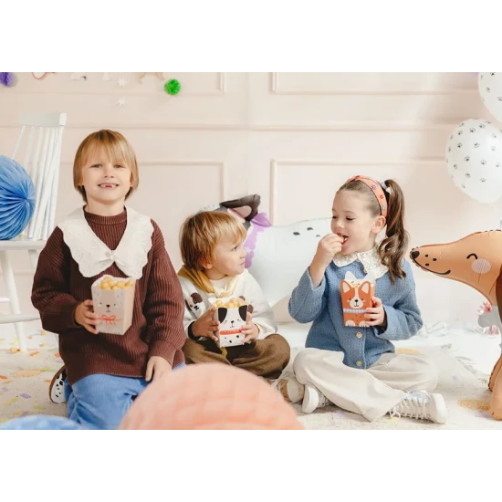 Popcornové krabičky so psíkom na detskú párty