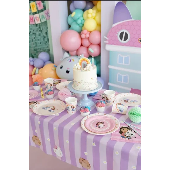 Papierové taniere Gabby’s Dollhouse s farebným motívom