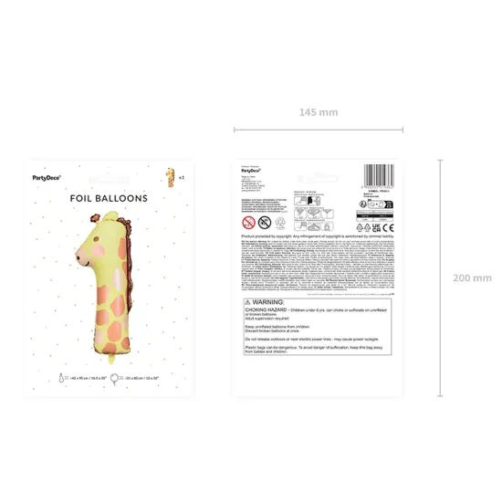 Balón Číslo 1 Žirafa