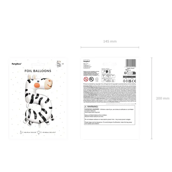 Balón Číslo 5 Zebra
