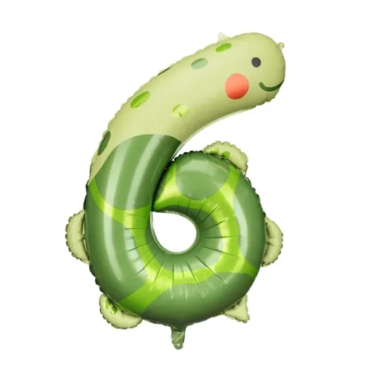 Balón číslo 6 v tvare korytnačky nesmie chýbať na žiadnej oslave.