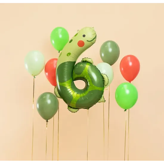 Balón číslo 6 v tvare korytnačky nesmie chýbať na žiadnej oslave.