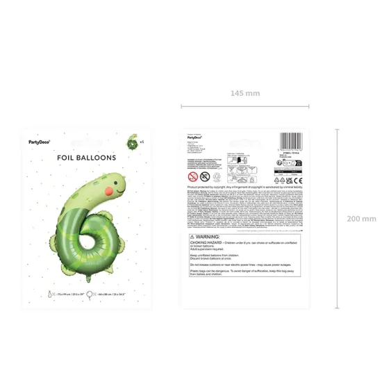 Balón číslo 6 v tvare korytnačky nesmie chýbať na žiadnej oslave.