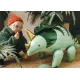 Balón s atraktívnym dizajnom s motívom dinosaura, čo zaujme každé dieťa.