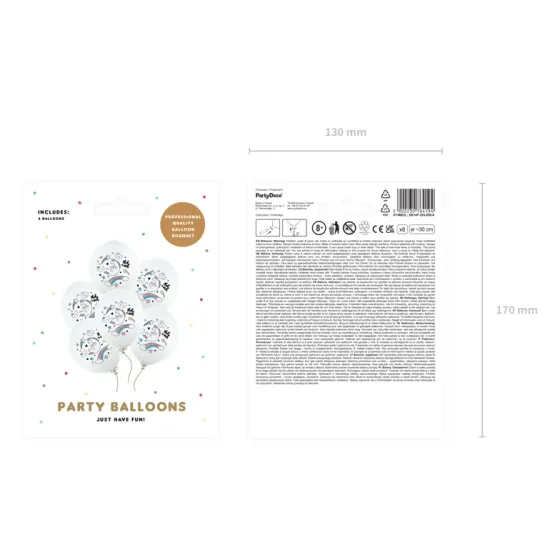 Balóny v motívom jednorožca pre každého malého oslávenca.