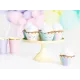 Sada 6 kusov cupcakes v jemných pastelových odtieňoch oživí každú detskú oslavu.
