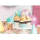 Sada 6 kusov cupcakes v jemných pastelových odtieňoch oživí každú detskú oslavu.