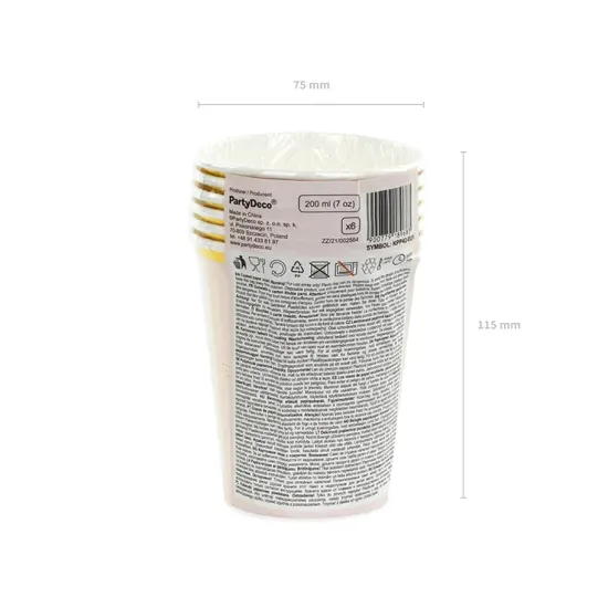 Ružové poháre s motívom mačka vhodné na detské narodeninové oslavy. 