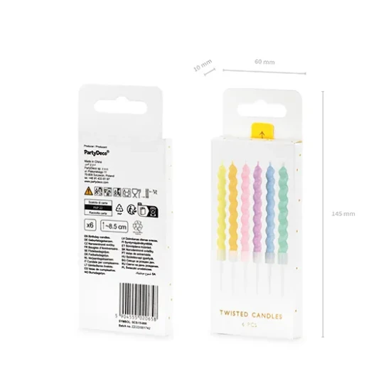 Narodeninové sviečky v pastelových farbách pre malého oslávenca.