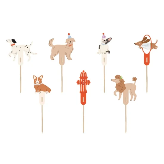 Zápichy na cupcakes so psíkom na detskú párty