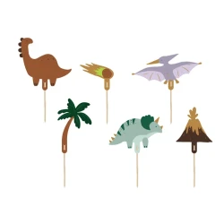 Ozdoby na tortu Dinosaury 6 ks