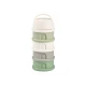 Béaba Súprava téglikov na sušené mlieko / desiatu Cotton White / Sage Green