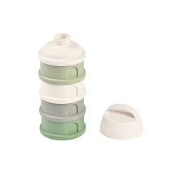 Súprava téglikov na sušené mlieko / desiatu Cotton White / Sage Green