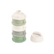 Béaba Súprava téglikov na sušené mlieko / desiatu Cotton White / Sage Green