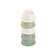 Béaba Súprava téglikov na sušené mlieko / desiatu Cotton White / Sage Green