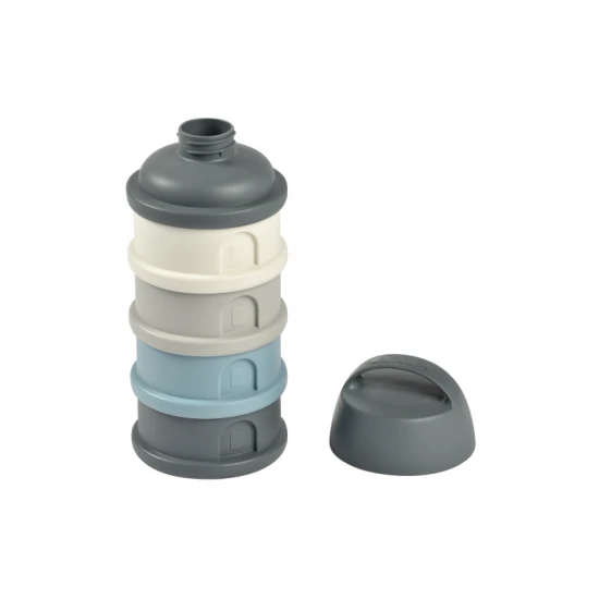 Béaba Súprava téglikov na sušené mlieko / desiatu Mineral Grey / Blue