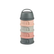Súprava téglikov na sušené mlieko / desiatu Mineral Grey / Pink