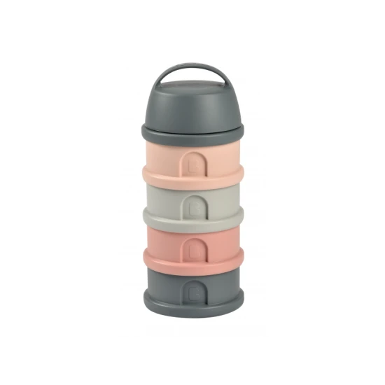 Béaba Súprava téglikov na sušené mlieko / desiatu Mineral Grey / Pink