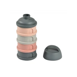Súprava téglikov na sušené mlieko / desiatu Mineral Grey / Pink