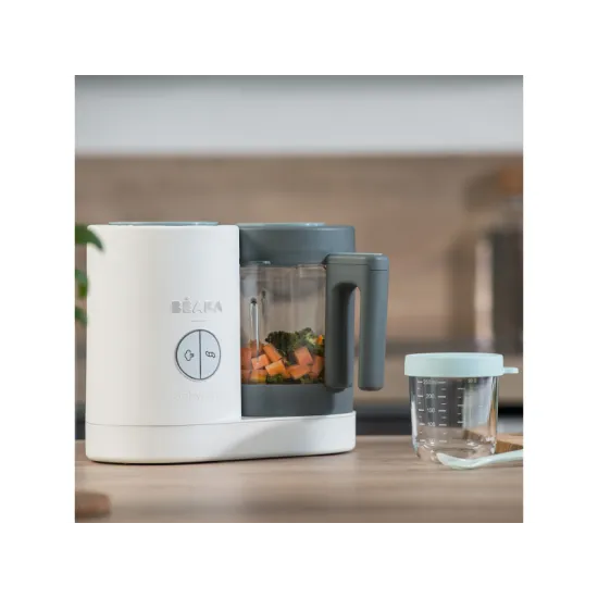 Parný  varič + mixér BABYCOOK Neo Grey White