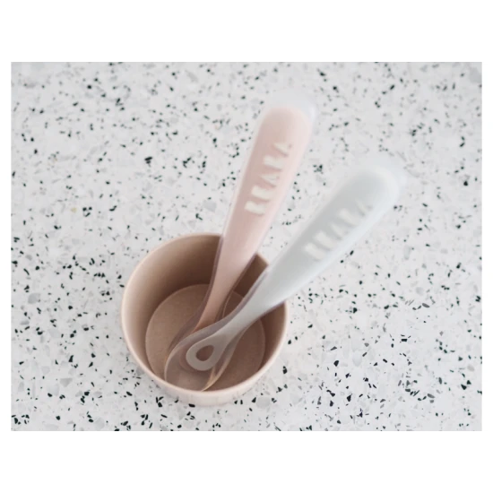 First spoon 2 pcs with case Old Pink